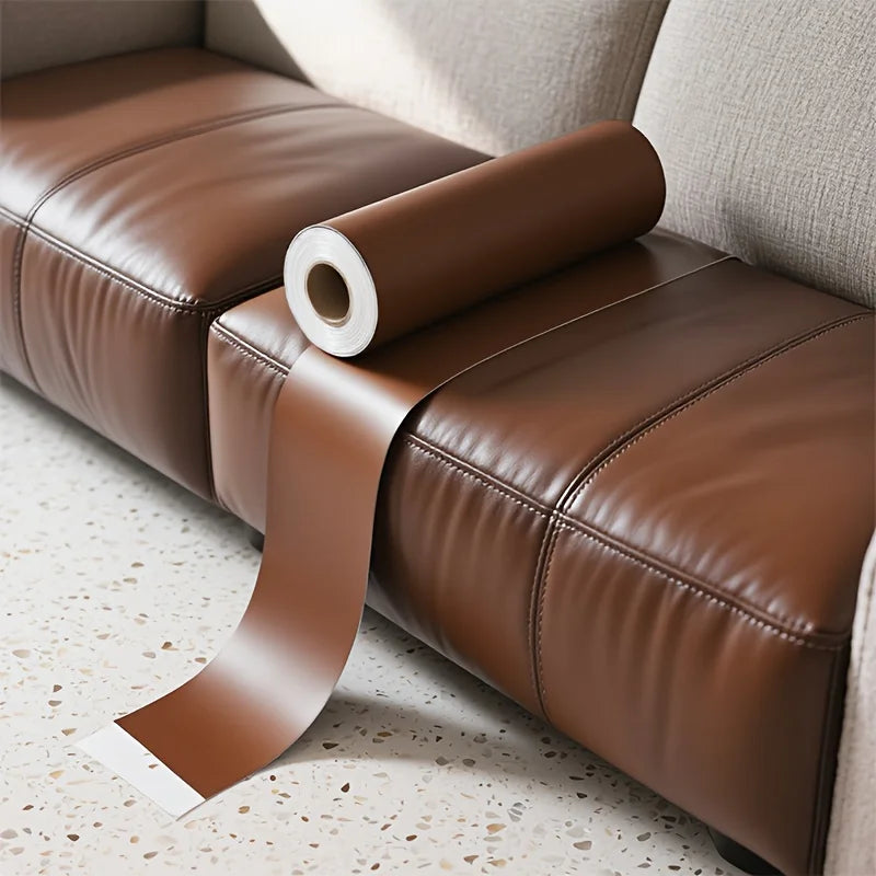 Large PU Leather Repair Patch Roll - Self-Adhesive Faux Leather Repair Tape for Sofa & Car Seats