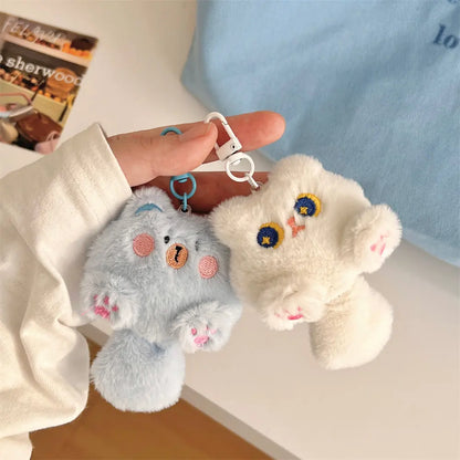 Cute Cartoon Cat Plush Keychain - Soft Stuffed Doll Pendant for Backpack Decoration and Student Gifts