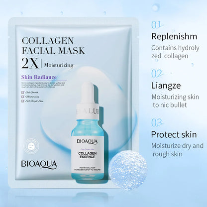 BIOAQUA Moisturizing Face Masks - 20-Piece Hydrating Facial Sheet Mask Set for Brightening & Anti-Aging Skincare