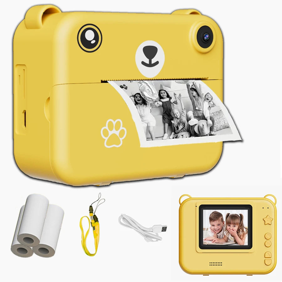 Digital Children’s Camera – 1080P HD Video Recorder, Instant Print Photos, Mini Thermal Printer, Educational Birthday Gift