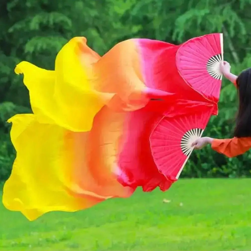 Hot Sell 150cm Gradient Ms. Belly Dancing Fan - Long Color Fans for Dance Practice