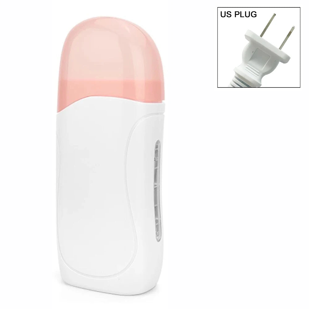Unisex Hot Roll-On Wax Hair Removal Kit with Depilatory Cream, Wax Heater & Cartridge Warmer – Professional Waxing Set
