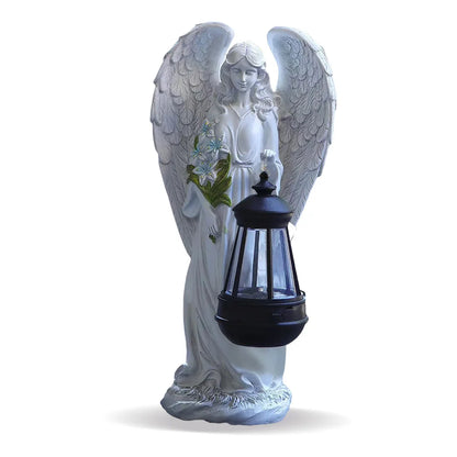 Solar Angel Garden Statue Lamp - Waterproof Fairy Figurine Light for Outdoor Yard, Patio & Lawn Decoration