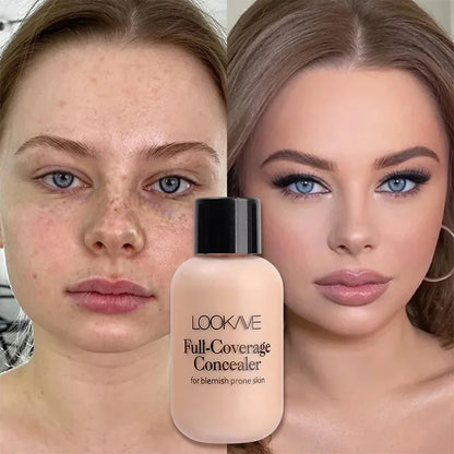 Full Coverage Liquid Concealer Cream – 12ml Waterproof Dark Circles & Face Foundation Makeup Base