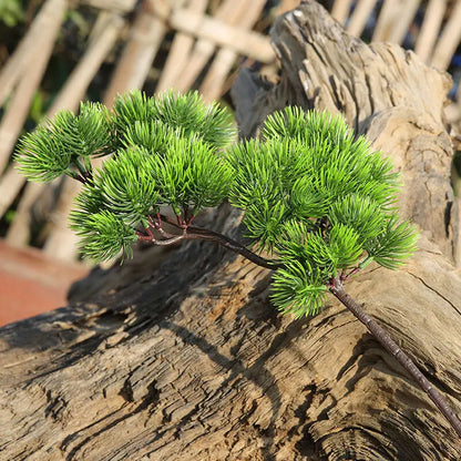 42cm Artificial Pine Branch - Green Faux Pine Leaves for Home Decor, Weddings, Floral Arrangements & Crafts