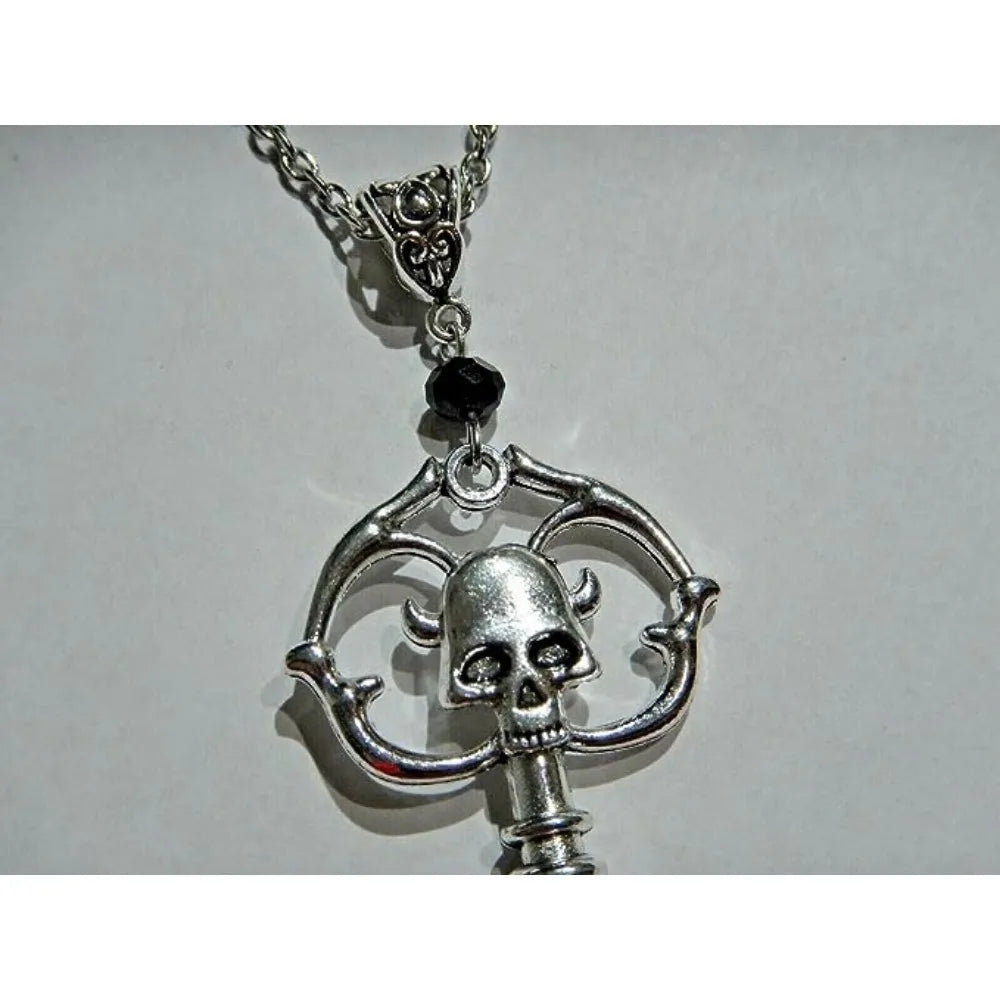 Gothic Skull Lover Key Necklace - Dark Punk Personalized Collar Jewelry Gift