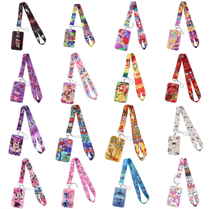 Cartoon Stitch Credential Holder Lanyard – Cute Neck Strap for Keychain, Pass & Credit Card Holder Accessories