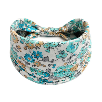 Bohemian Wide Cotton Stretch Headband for Women – Turban Headwrap, Bandage Hairband, Bandana Hair Accessories