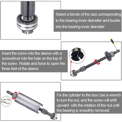 Bike & Motorcycle Bearing Puller Tool Kit — Bearing Disassembly & Extractor Set for Cycling Repair Accessories