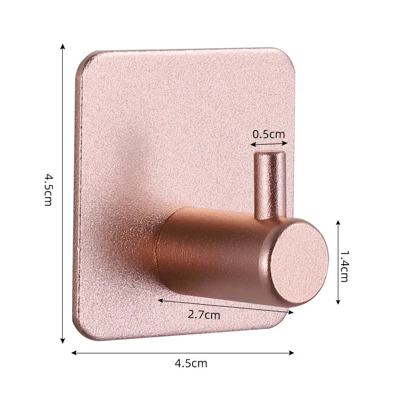 Self-Adhesive Wall Hooks – Multi-Purpose Towel, Coat, Robe, Key, and Bag Hangers for Bathroom, Kitchen, and Home Organization