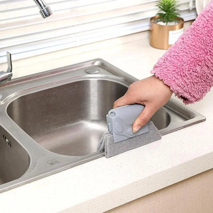Efficient Window Groove Cleaning Brush and Cloth Set - Perfect Kitchen and Window Cleaning Tools for Sparkling Clean Window Slots!