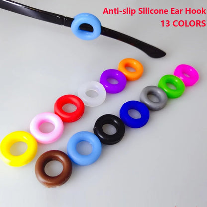 10PCS Anti-Slip Silicone Ear Hooks for Glasses | Eyewear Grip, Temple Holder & Fastener Accessories
