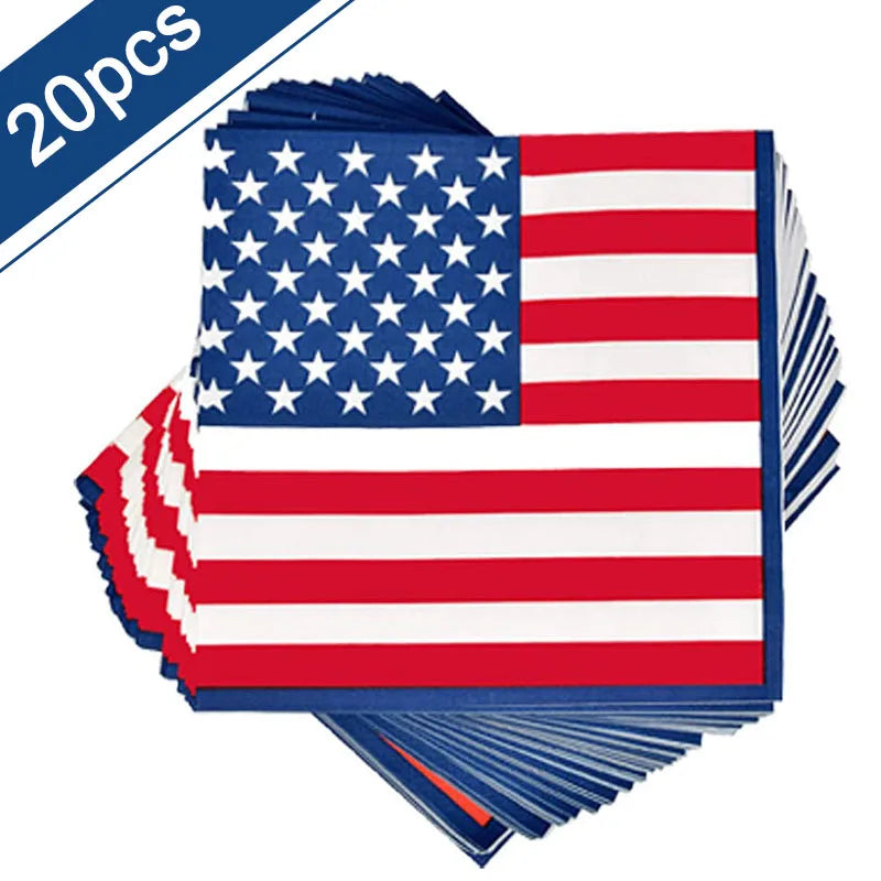 American 4th of July Party Decorations Set – Independence Day Banner, Balloons & Table Supplies for Patriotic USA Theme Celebration