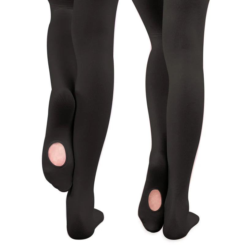 60D Convertible Ballet Tights - Seamless Dance Stockings with Foot Hole for Women
