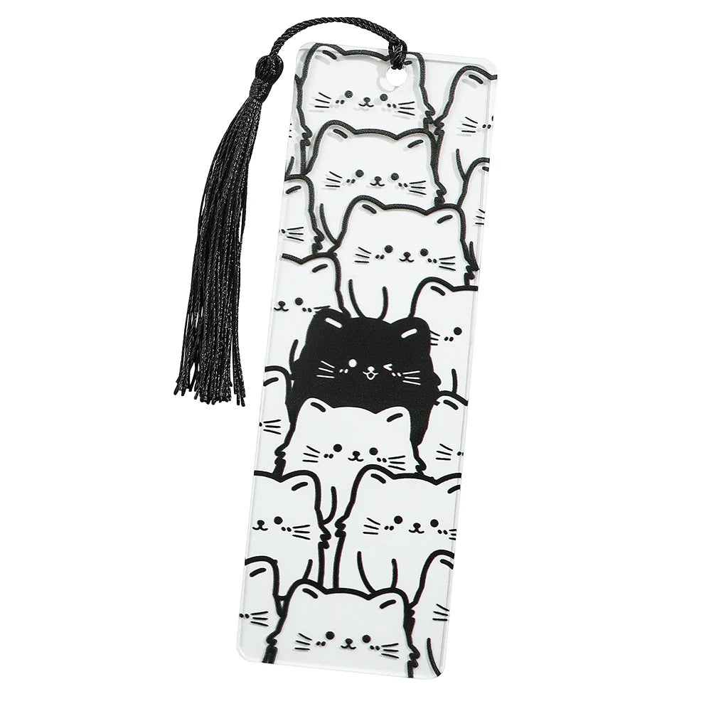 Horror Movie Fan Bookmark — Knife-Shaped Acrylic Bookmark with Tassel for Study & Reading