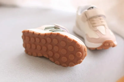 New Kids Sports Shoes - Non-Slip Breathable Lace-Up & Hook and Loop Casual Sneakers, Lightweight Soft Sole