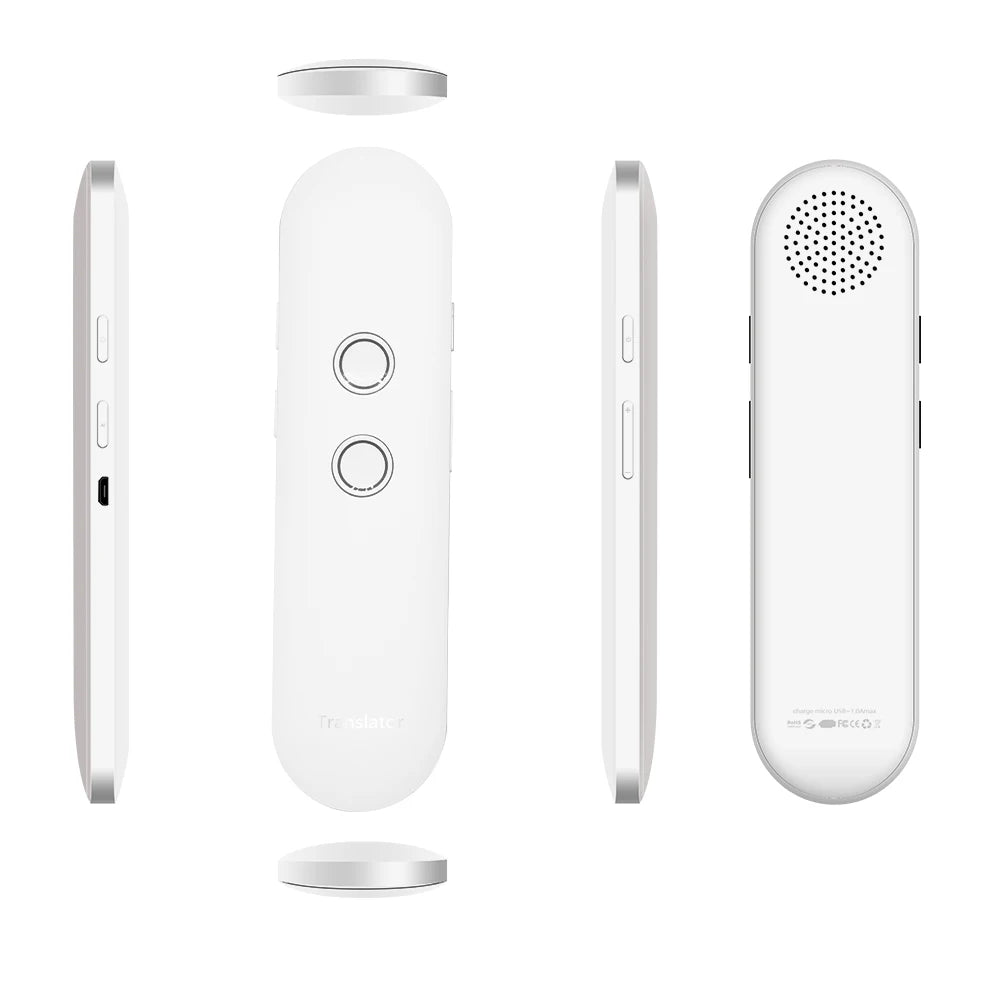 2024 T4 Portable Wireless Smart Translator - Two-Way Instant Voice Translation in 40 Languages, Bluetooth Multi-Language App