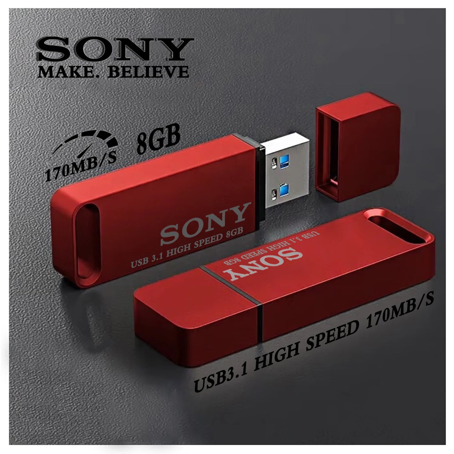 SONY High-Speed PenDrive – 2TB, 1TB, 512GB, 256GB USB Flash Drive for Xiaomi Phones, Portable Metal USB Stick