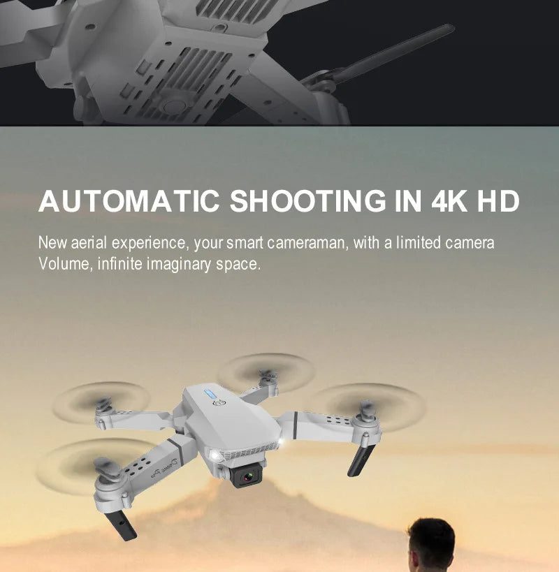 KBDFA 2023 E88 Pro WIFI FPV Drone – 4K/1080P HD Camera, Height Hold, Foldable Quadcopter Helicopter for Kids & Gifts        4o mini