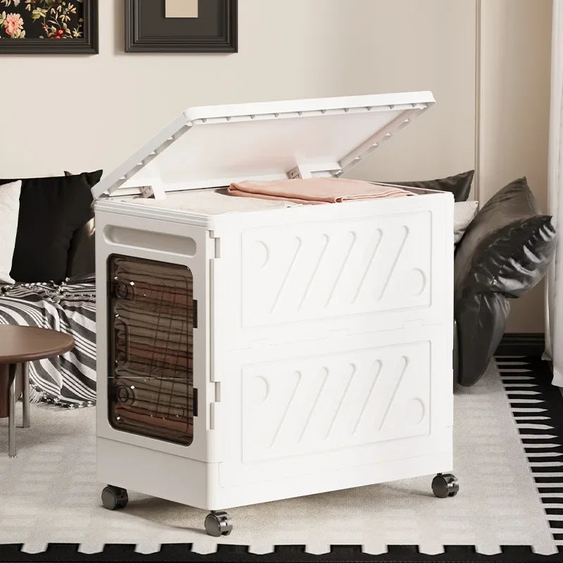 Multi-Functional Storage Box - Removable Flip Lid Organizer for Clothes, Toys & Bedroom Essentials