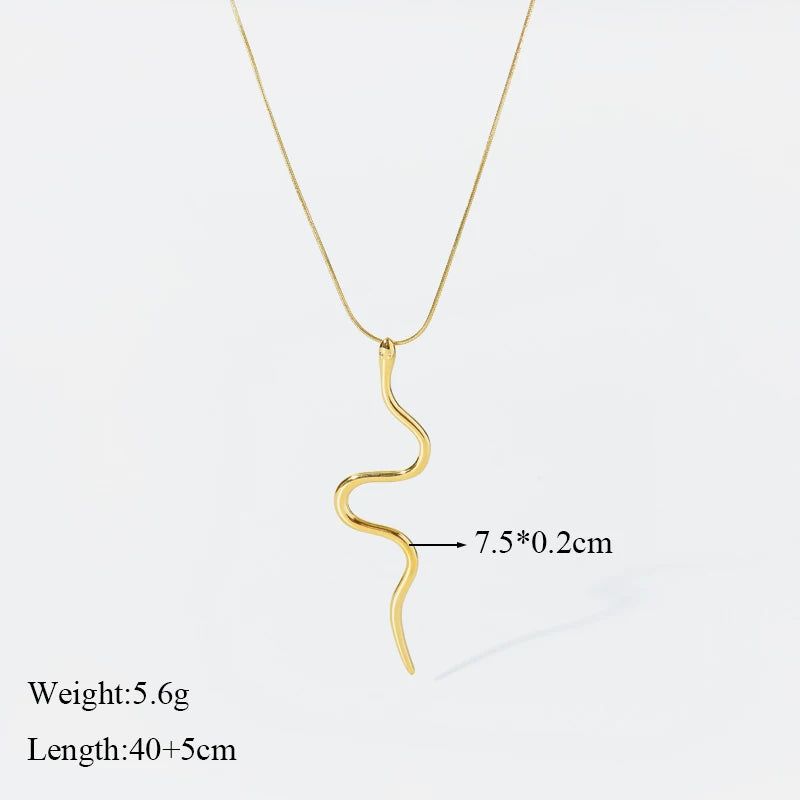 GANEMLY 316L Stainless Steel Water Drop Pendant Necklace – Trendy 18K Gold Plated Women’s Jewelry Gift
