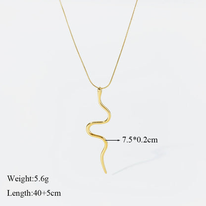 GANEMLY 316L Stainless Steel Water Drop Pendant Necklace – Trendy 18K Gold Plated Women’s Jewelry Gift