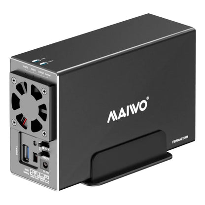 MAIWO 3.5 Inch HDD Case – Dual Bay SATA RAID Storage Enclosure & Docking Station for 2.5/3.5 Inch External Hard Drives