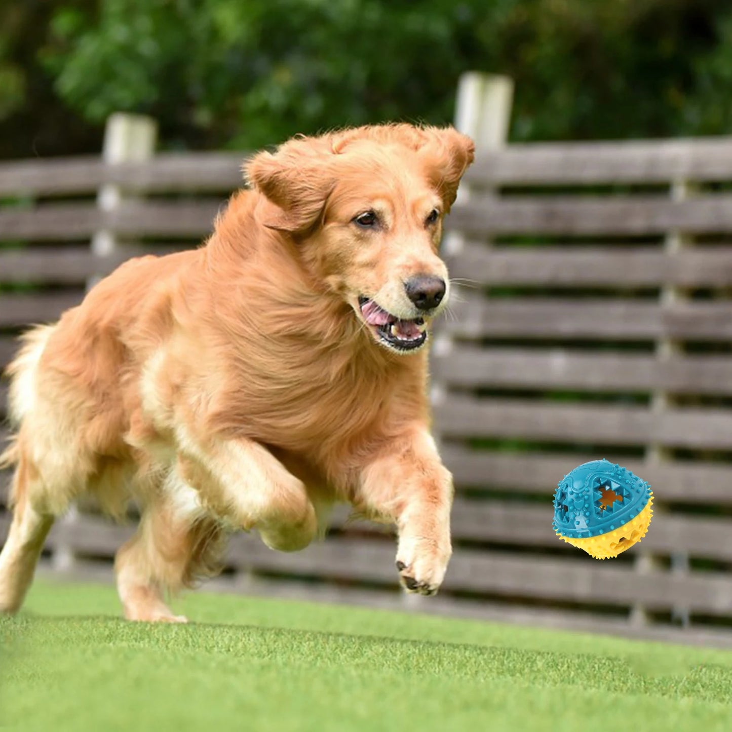 Dog Chew Sound Ball Toys - Interactive Treat Dispensing Teeth Cleaning & Training Pet Toy