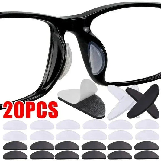 Non-Slip Glasses Nose Pads - Invisible Soft Silicone, Self-Adhesive Nose Holder Stickers for Eyewear Accessories