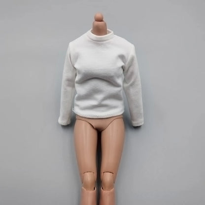 1/6 Scale Black T-Shirt for 12" (30cm) Action Figures — Male & Female DIY Model Accessories