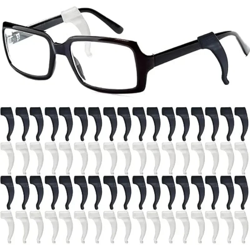 2/40PCS Silicone Ear Hooks for Glasses | Anti-Slip Eyewear Grip, Temple Sleeve & Sunglasses Holder Accessories