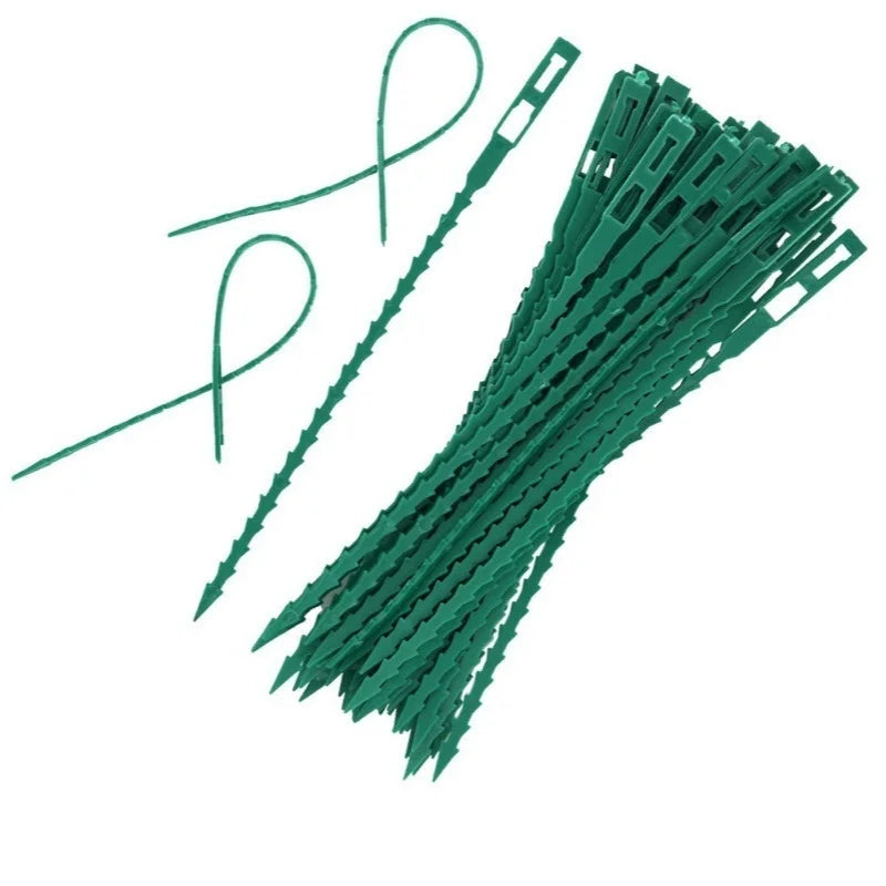 50pcs Adjustable Plastic Plant Cable Ties - Reusable Garden Tree Climbing Support for Plant Vine and Tomato Stem - Plant Cable Clips