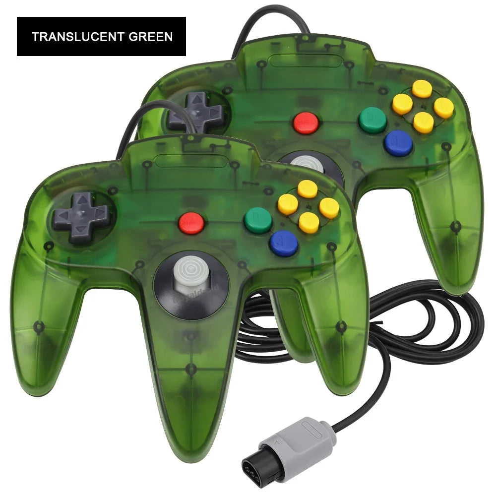 Wired Transparent N64 Gamepad Controller – Joystick for Nintendo 64 Console Accessories