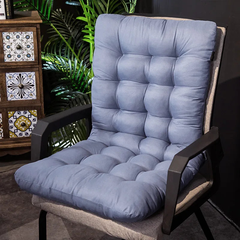 Vintage-Style Quilted Plush Seat Cushion – Soft Polyester Ergonomic Hand-Washable Pad in Teal & Yellow