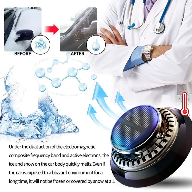 Portable Antifreeze Snow Removal Instrument with Car Diffuser - Microwave Deicing and Aromatherapy for Vehicles