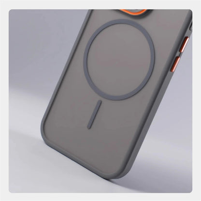 Luxury Matte Translucent MagSafe Case — Shockproof Wireless Charging Cover for iPhone 12–17 Pro/Max/Plus