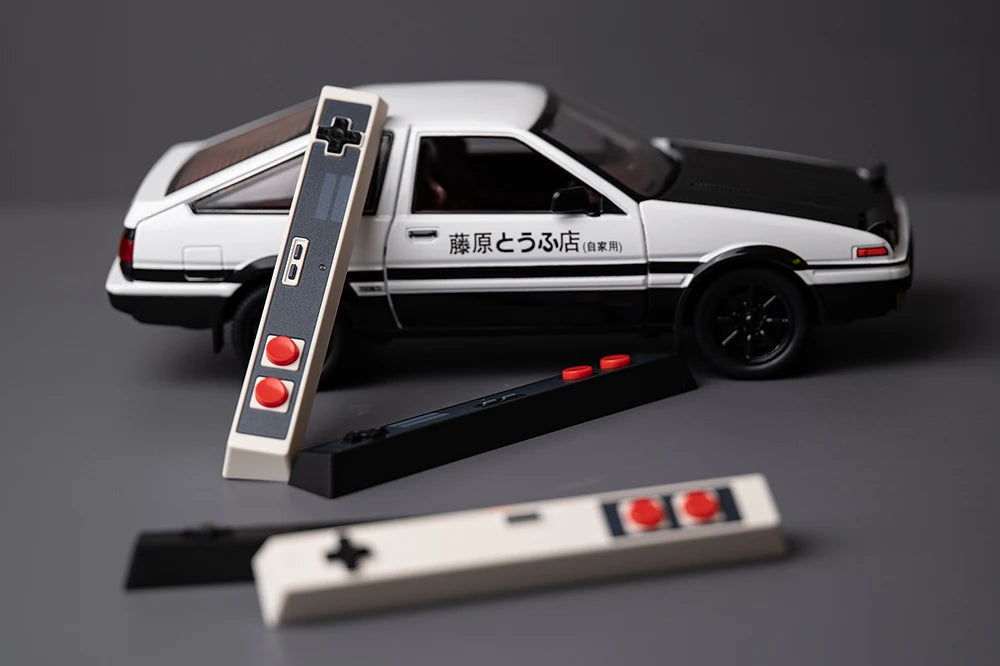 Retro Gamepad Keycap 6.25u Spacebar – Artisan ABS Keycap for MX Switches, Black & White for Mechanical Gaming Keyboards