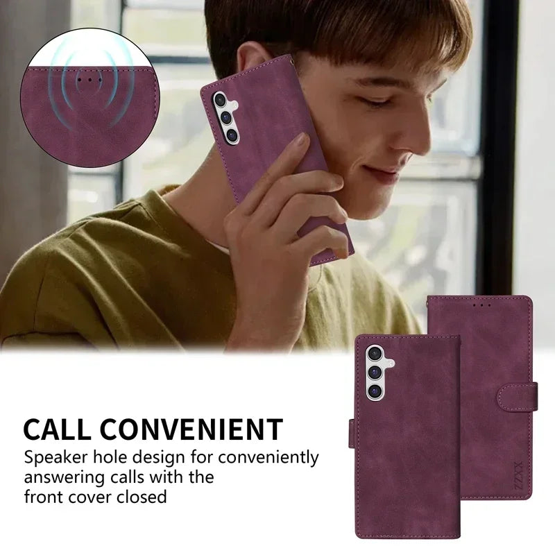 Wallet Card Slot Flip Leather Case for Samsung Galaxy A05s A07 A13 A14 A15 A16 A17 A26 A34 A35 A36 A52 A53 A54 A55 A56 A71 - Protective Phone Cover