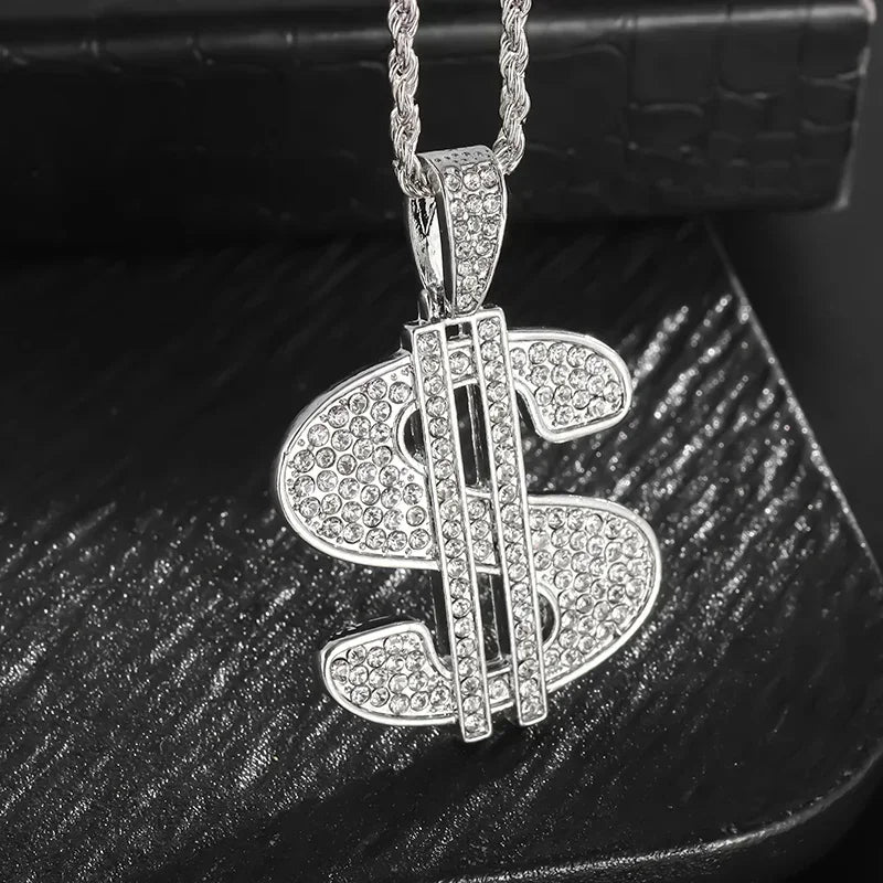 Stainless Steel $100 Bill Pendant Necklace for Men & Women – Fashion Lucky Wealth Jewelry Gift Necklace