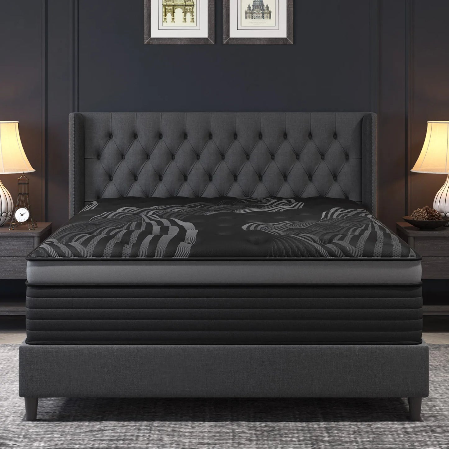 Gel Memory Foam Hybrid Mattress - Pocket Spring, Medium Firm & Motion Isolating Bed-in-a-Box