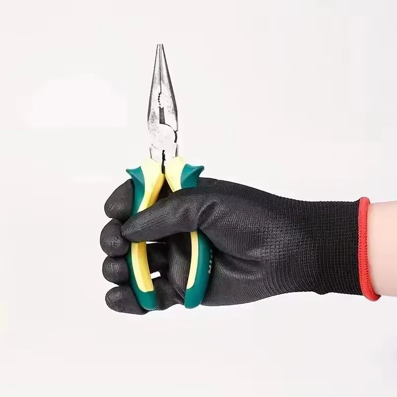 10 Pairs Safety Work Gloves - Anti-Slip, Wear-Resistant ESD Protection for Gardening & Woodworking