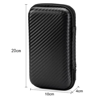 Portable EVA Storage Case - Protective Zipper Pouch for Phone Charger Shaver Hard Drive Data Cable Headphone Accessories