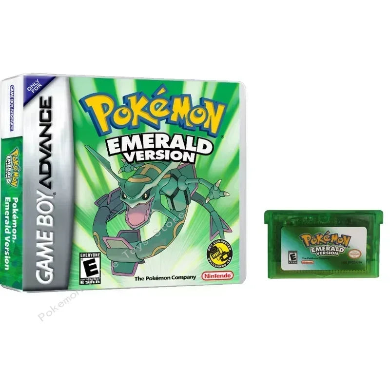 Pokemon GBA Game Cartridge Series — Emerald, Ruby, FireRed, LeafGreen, Sapphire (No Manual)