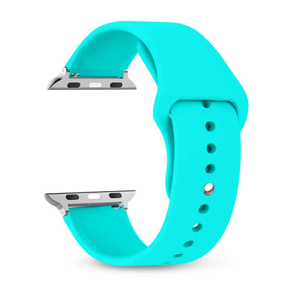 Silicone Apple Watch Band Strap - Sport Replacement Bracelet for iWatch Series Ultra 2, 9, 8, 7, 6, SE 38mm-49mm
