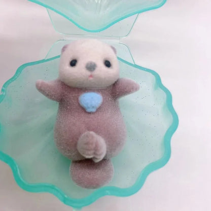 Genuine YELL Gashapon Capsule Toy – Kawaii Flocking Otter Figures for Kids, Desk & Collectible Decor