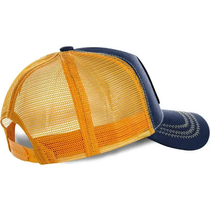 Dragon Ball Son Goku Trucker Cap - Embroidered Adjustable Mesh Sun Visor Hat for Men Summer Travel