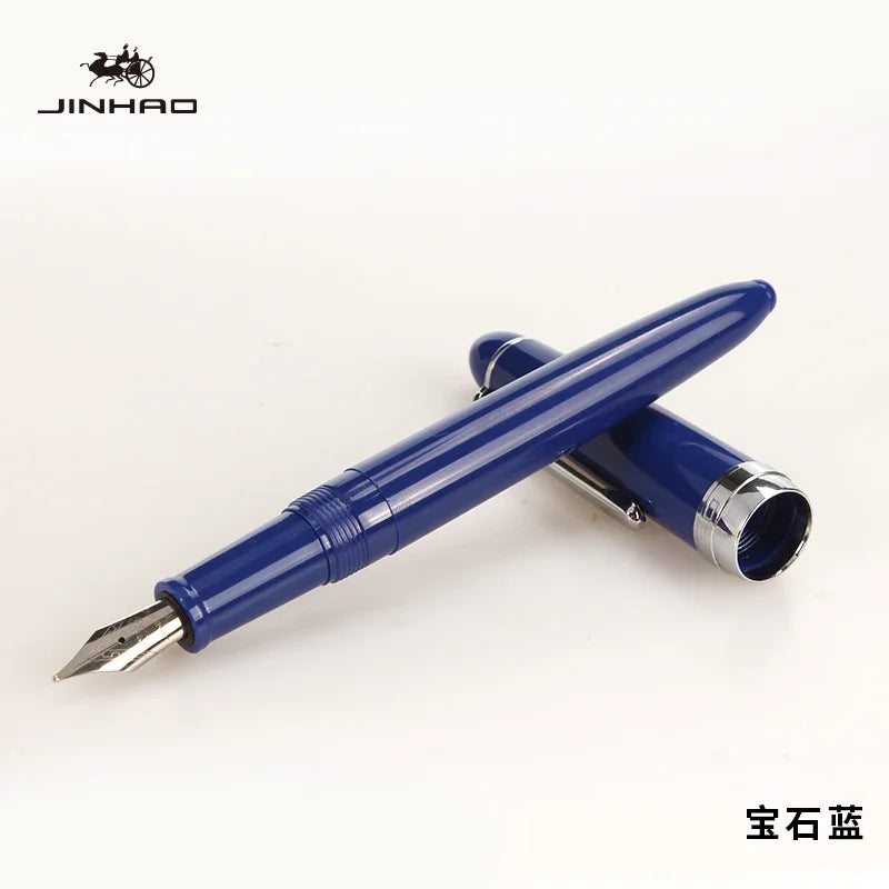 JINHAO 992 Fountain Pen 0.5mm — 12 Color Options, Silver Clip, Student Writing & Office Supplies