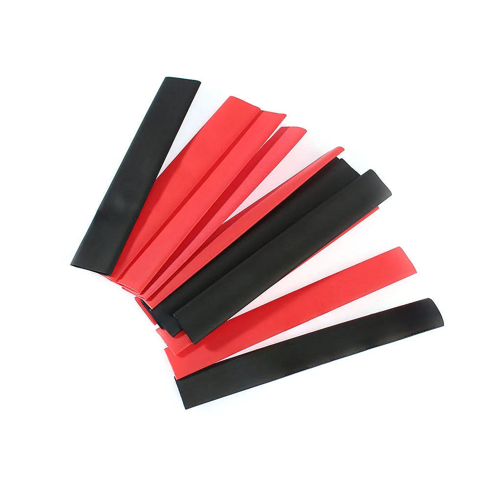 150pcs Heat Shrink Tube Kit – 2:1 Polyolefin Insulation Sleeving for Wire & Cable, Red/Black with Storage Box