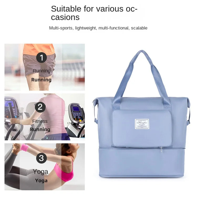 Large Capacity Travel Bag — Expandable, Waterproof, Foldable Luggage Organizer