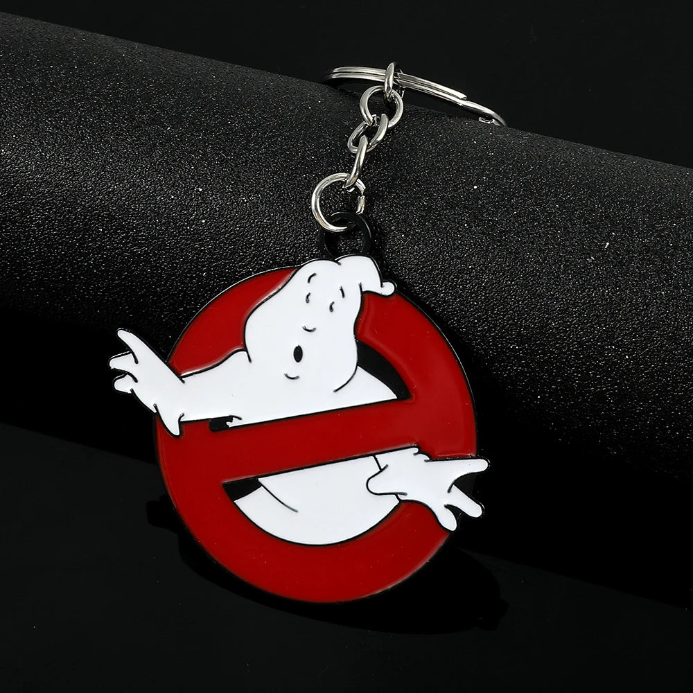 Ghostbusters Red Death Squads Keychain - Unisex Anime-Inspired Keyring Jewelry Accessory for Men and Women